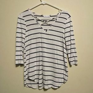 LAST DAY TO BUY!  Emory Park Top, 3/4 sleeve, cross neck, Size S